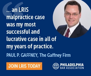 an LRIS malpractice case was my most successful and lucrative case in all of my years of practice. a quote by paulg. gaffney from the gaffney firm.